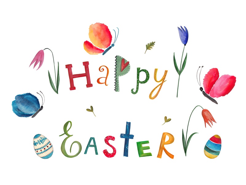 Happy Easter. Greeting card